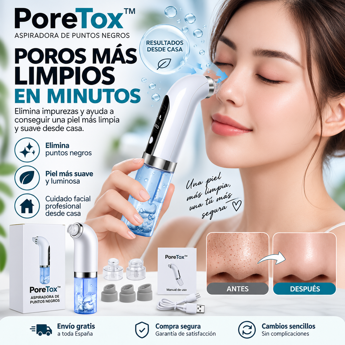 PoreTox™ — imagen del aspirador facial